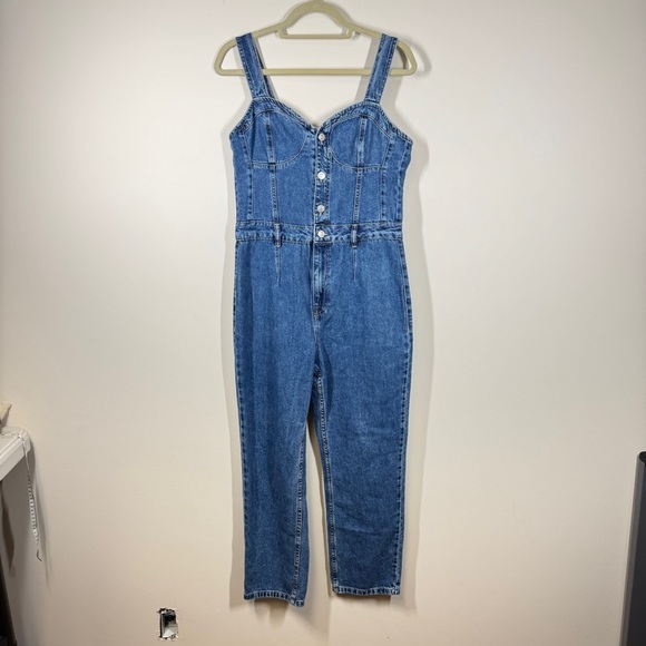 NWOT We The Free Kensington Blue Denim Jumpsuit - Picture 3 of 11
